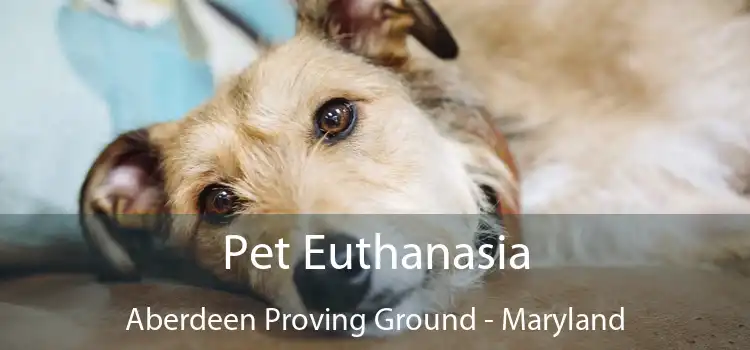 Pet Euthanasia Aberdeen Proving Ground - Maryland